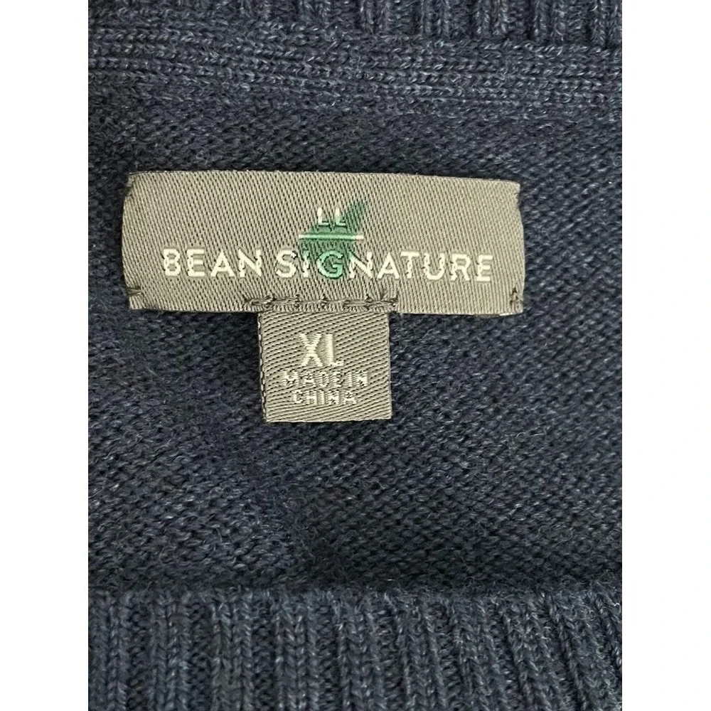 L.L.‎ Bean Signature Merino Wool Crewneck Sweater Mens XL Blue